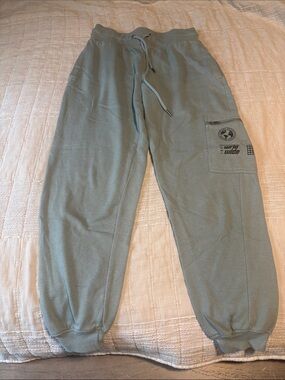 Sage Green Cargo Sweatpants from Garage